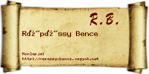 Répássy Bence névjegykártya
