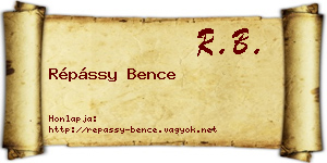 Répássy Bence névjegykártya